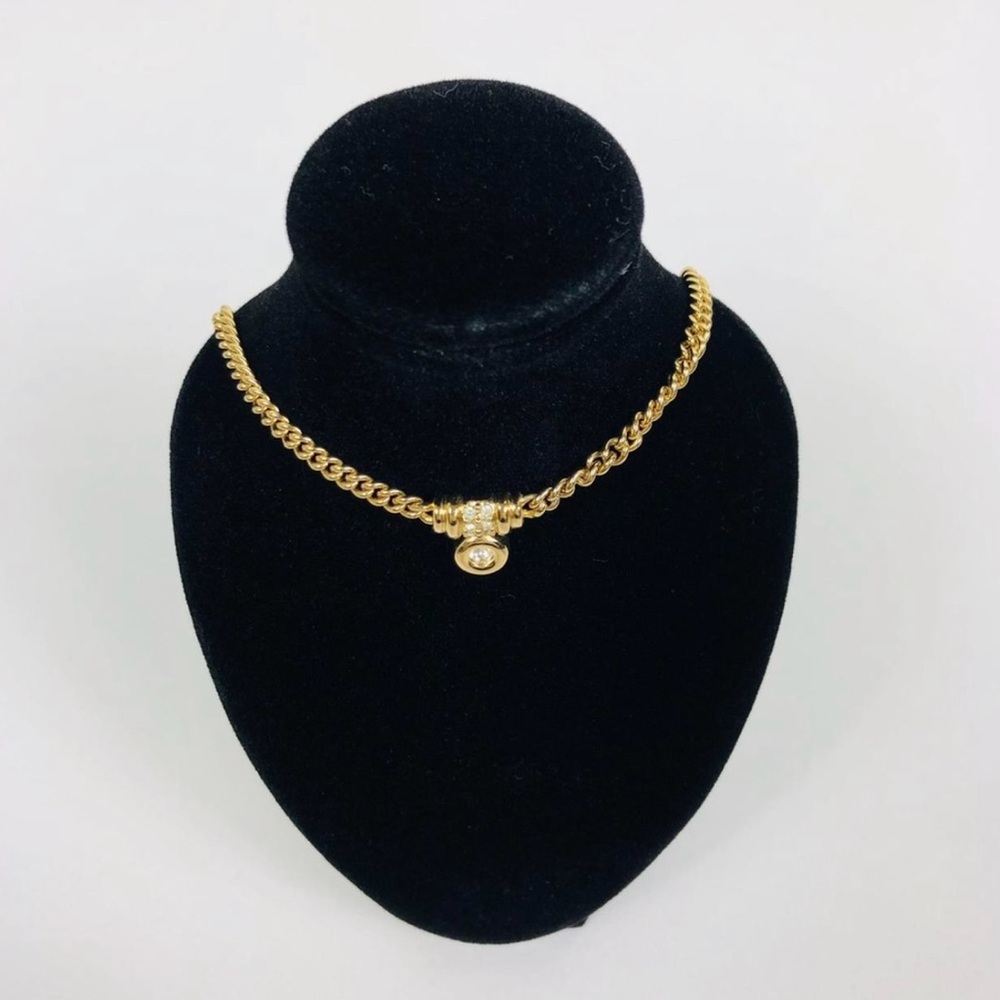 EUC Christian Dior Pre-Owned rhinestone chain necklace - Picture 6 of 10